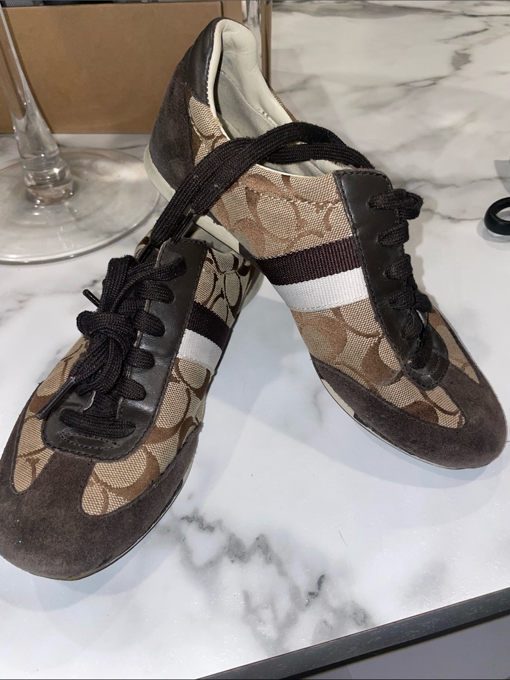 Coach Brown and Tan Sneakers
